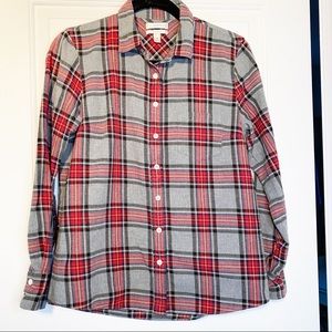 J. Crew Plaid Boy Fit Button Down Shirt